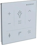Geberit 147038SI1, Geberit AquaClean Wandbedienpanel zur AP-Montage, wei&szlig; / Glas