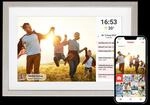Smarter Bilderrahmen mit 32 GB Speicher & hellem Holzrahmen