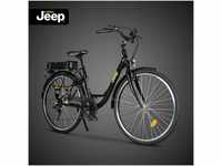 Jeep E-Bikes Jeep City E-Bike ECR 3000, Laufräder 28 Zoll x 1,75 , 6-Gang,...