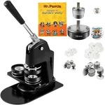 VEVOR Buttonmaschine Knopfmachermaschine 200 Stk. 58 mm & 300 Stk. 25 mm, Badge...