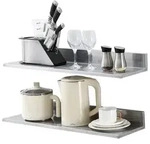VEVOR Gew&uuml;rzregal Wandregal 2-teilig, H&auml;ngendes K&uuml;chenregal 762 x 218 x 85...