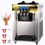 VEVOR Kommerzielle Softeismaschine 22-30 L/h Profi-Eismaschine mit LCD-Display,...