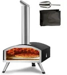 VEVOR Tragbarer Pizzaofen Outdoor 304,8 mm, Gas Holzpellets Holzkohle Pizzaofen,
