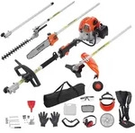 VEVOR 6-in-1 Heckentrimmer Benzin-Heckenschere 52CC Langstielheckenschere