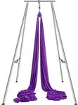 VEVOR Aerial Yoga H&auml;ngematte mit Yogarahmen 12 x 2,6 m, Lila Yoga Swing Air Fliegen,