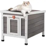 VEVOR Katzenhaus f&uuml;r drau&szlig;en, wetterfest, Unterschlupf f&uuml;r Wildkatzen f&uuml;r...