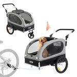 VEVOR Hundeanh&auml;nger 40 kg 2in1 Fahrradanh&auml;nger Kohlenstoffstahl + 600D