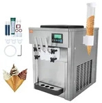 VEVOR Kommerzielle Eismaschine, 1800 W, 3-Geschmacksrichtungen, Softeismaschine