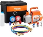 VEVOR 3,5 CFM AC-Vakuumpumpe und Manometer-Set, einstufige