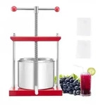 VEVOR Obstweinpresse Obstm&uuml;hle Apfelm&uuml;hle (6 L) mit 2 Edelstahlf&auml;sser,...