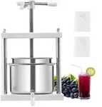 VEVOR Obstweinpresse Obstm&uuml;hle, (5 L) mit 2 Edelstahlf&auml;sser, manueller...