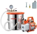 VEVOR 11,36 L Vakuumkammer mit Pumpe, 99 L/min, Edelstahl, Entgasungskammer-Kit,