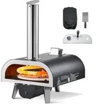 VEVOR Pizzaofen Outdoor 304,8 mm / 12 Zoll Holzofen, Pellet-Pizzaofen mit...