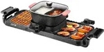 VEVOR Hot Pot 2300 W 2 in 1 elektrischer rauchfreier Grill abnehmbarer