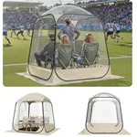 VEVOR Transparentes Zelt, 160x160x182 cm, Pop-up-Zelt f&uuml;r 2&ndash;4 Personen,...