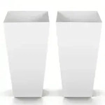 VEVOR Pflanztopf 325x325x665 mm 2er-Set, Blumentopf, Blumenk&uuml;bel, PP-Pflanzgef&auml;&szlig;,