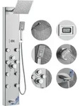 VEVOR Duschpaneelsystem, 5 Duschmodi, Duschpaneelturm mit Digitalanzeige,...