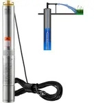 VEVOR Tiefbrunnen-Tauchpumpe, 370 W, 230 V, 50 Hz, 5,3 m3/h max. Durchfluss, 50 m