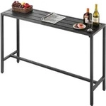 VEVOR Bartisch, 1400 x 375 x 980 mm, Bistrotisch, Stehtisch mit Metallgestell,