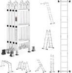 VEVOR Mehrzweckleiter, 7-in-1-Multifunktionsleiter, A-Rahmen, 3-stufige verstellbare