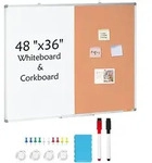 VEVOR 48" x 36" Whiteboard & Korktafel-Kombination mit Aluminiumrahmen &ndash;...