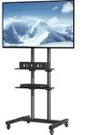 VEVOR Mobiler TV-St&auml;nder Mobiler TV-Wagen mit Rollen und einem Tablett