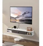 VEVOR TV Schrank h&auml;ngend Wandhalterung, Fernsehschrank mit Kabelloch,...