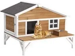 VEVOR Katzenhaus Outdoor, Katzenh&uuml;tte mit Schaumstoffisolierung, Holzunterstand mit