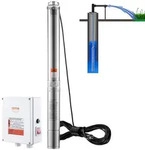 VEVOR Tiefbrunnen-Tauchpumpe, 2200 W, 230 V, 9,8 m3/h Durchfluss, 144 m...