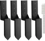 VEVOR Reparaturset f&uuml;r Zaunpfostenanker 4er-Pack Innendurchmesser 8,9 x 8,9 cm