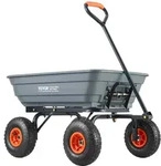 VEVOR Transportwagen, Gartenkarre mit leicht zu montierendem Stahlrahmen,...