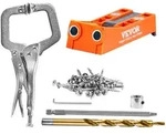 VEVOR 50 tlg. Pocket Hole Jig Kit Doppeltaschenloch mit Vierkantantriebsbit &