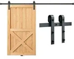VEVOR 244cm Schiebet&uuml;rbeschlag J-f&ouml;rmig Schiebet&uuml;rsystem mit 2-teiligen Schienen