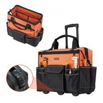 VEVOR Werkzeugtasche mit Rollen, 50 kg Tragkraft, 27 Taschen, Arbeitsrucksack...