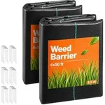VEVOR 2x Unkrautvlies 1,2x15,2 m Gartenvlies 90 g/m2, Unkrautmatte aus...