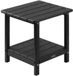 VEVOR Beistelltisch Kunststoff, 45x38x44 cm, Gartentisch aus HDPE, Balkontisch mit 2
