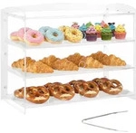 VEVOR Geb&auml;ckvitrine 3-st&ouml;ckig, Gewerbliche B&auml;ckereivitrine aus Transparentem