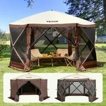VEVOR Pop-Up-Pavillonzelt, Pop-Up-Zelt mit 6-seitigem Baldachin, Sonnenschutz...