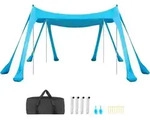 VEVOR Strandzelt mit Sonnenschutz (UPF 50+) 3 x 3 x 2 m, Strandmuschel mit