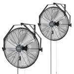VEVOR 2x 120W Industrieller Wandventilator 60 cm, 7 m/s Oszillierender...