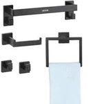 VEVOR Badezimmer Hardware Zubeh&ouml;r Set (5-tlg.) inkl. Handtuchstange (406,4 mm)...