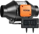 VEVOR Inline Kanalventilator, 25 W 205 CFM mit Temperatur-Feuchtigkeitsregler, leiser