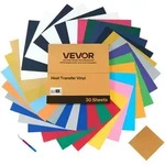 VEVOR Vinylfolie W&auml;rme&uuml;bertragung Transferfolie (304,8 x 304,8 mm) 30...