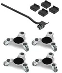 VEVOR M&ouml;belwagen 4er-Set, 158 x 158 x 65 mm, 200 kg Tragkraft, 3-r&auml;driger,