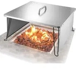 VEVOR Feuerstelle Deckel, 645x645x370 mm, quadratischer...