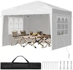 VEVOR Faltpavillon, 2,95x2,95x2,63m, Pavillonzelt, tragbares, Gartenzelt mit