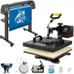 VEVOR 38 x 38 cm Hei&szlig;presse Maschine 5 in 1 Transferpresse Hitzepressemaschine...