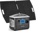 VEVOR Tragbare Powerstation, mit 100-W-Solarpanel, 600-W-Solargenerator,