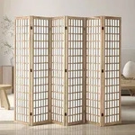 VEVOR 6-teiliger japanischer Raumteiler faltbarer Sichtschutz aus Holz f&uuml;r den