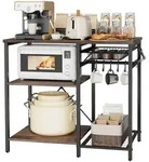 VEVOR K&uuml;chenregal B&auml;ckerregal (90 x 40 x 90 cm) mit X-f&ouml;rmiger St&uuml;tzstange...
